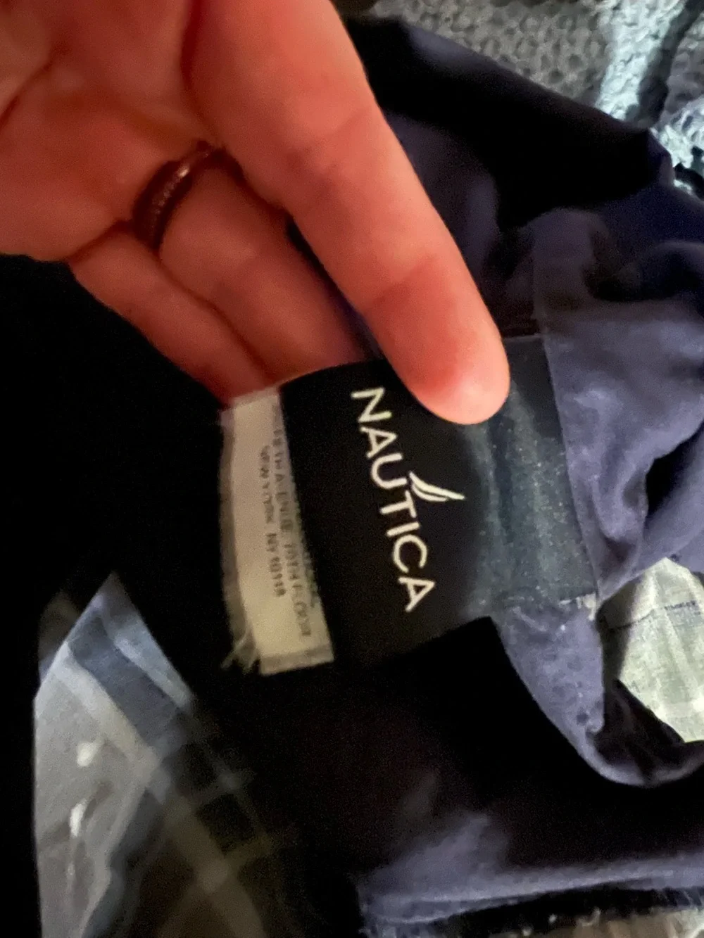 Nautica ~ Duvet ~Navy Green Plaid Duvet Cover Set~ Quality~ 💯 % Cotton